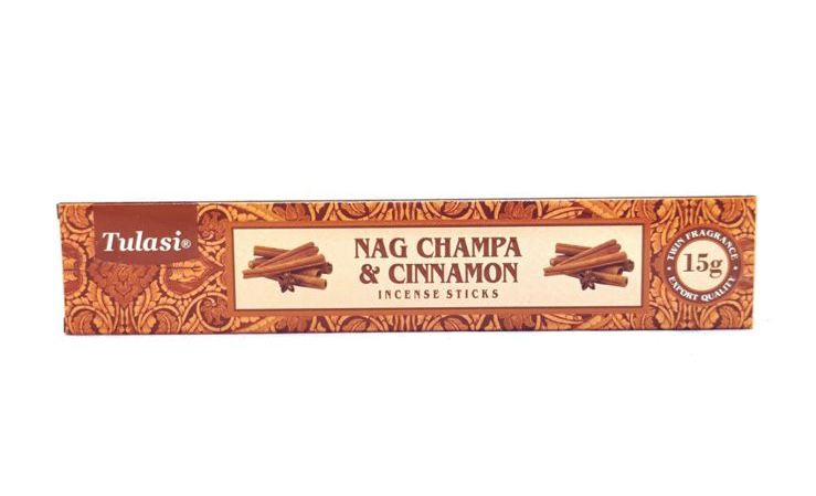 Tulasi Nag Champa & Cinnamon Incense Sticks 15g