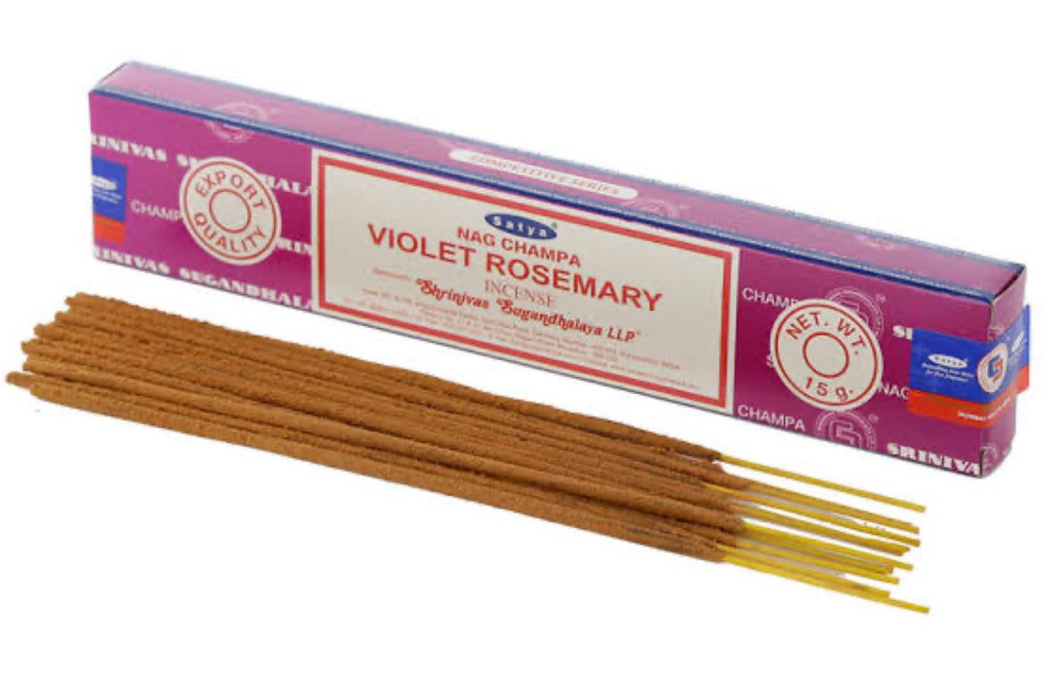 Satya Nag Champa Violet Rosemary Incense 15g