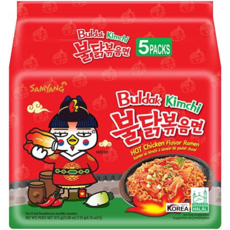 Samyang Buldak Kimchi Flavor Ramen 5pk 675g