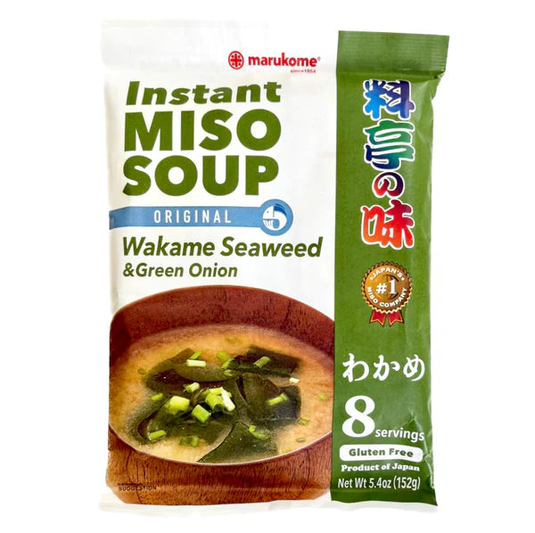 Marukome Instant Miso Soup Original Wakame Seaweed & Green Onion 152g