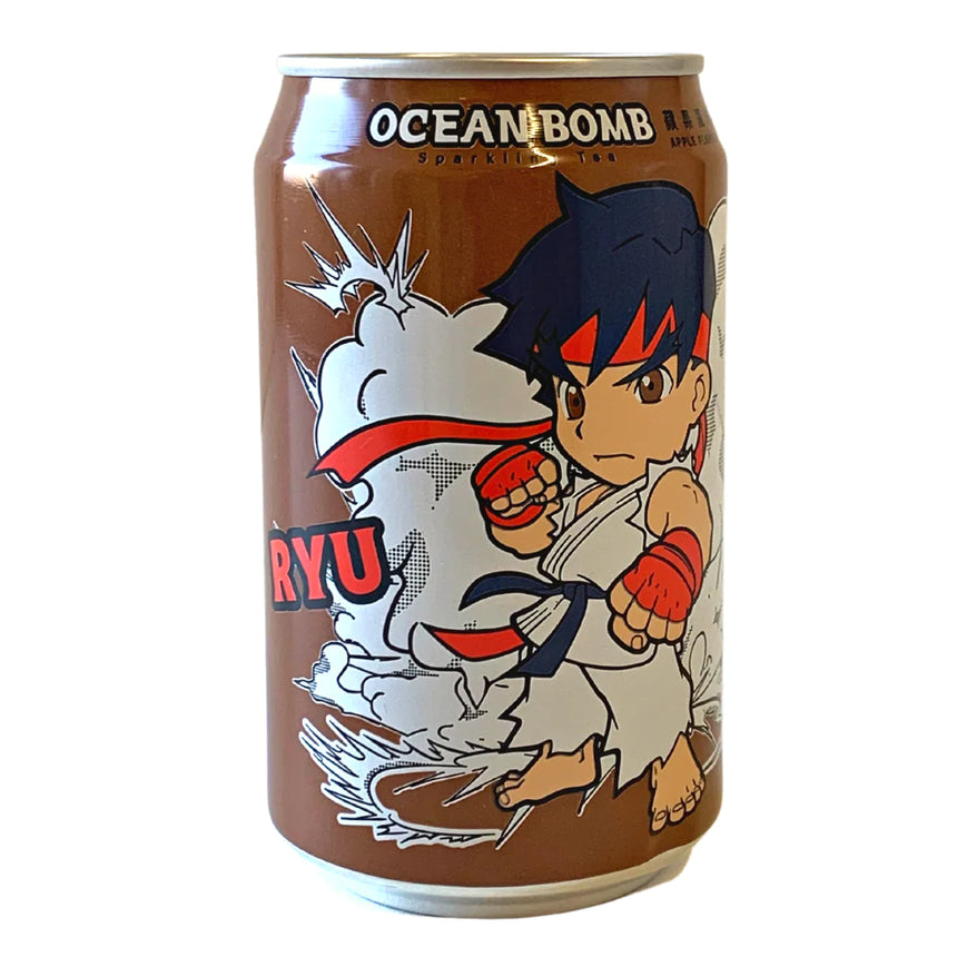 Ocean Bomb Street Fighter Ryu Apple Drink 330ml