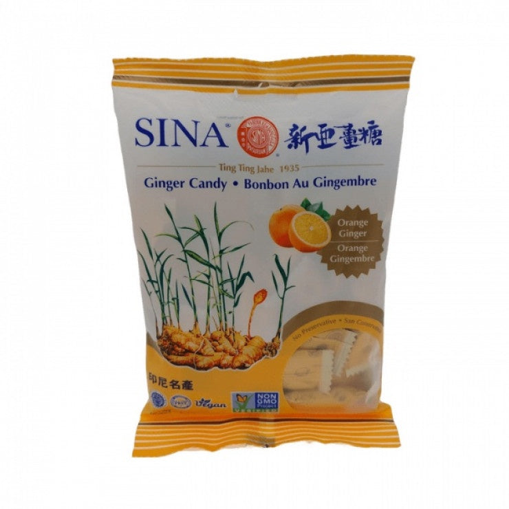 Sina Ginger Candy (orange Flavor) 125g