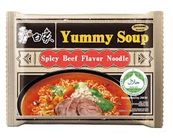 Baixiang Yummy Soup Spicy Beef Flavor Noodles 96g